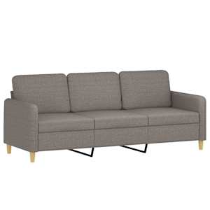 3dílná sedací souprava s polštáři taupe textil - obrázek 4