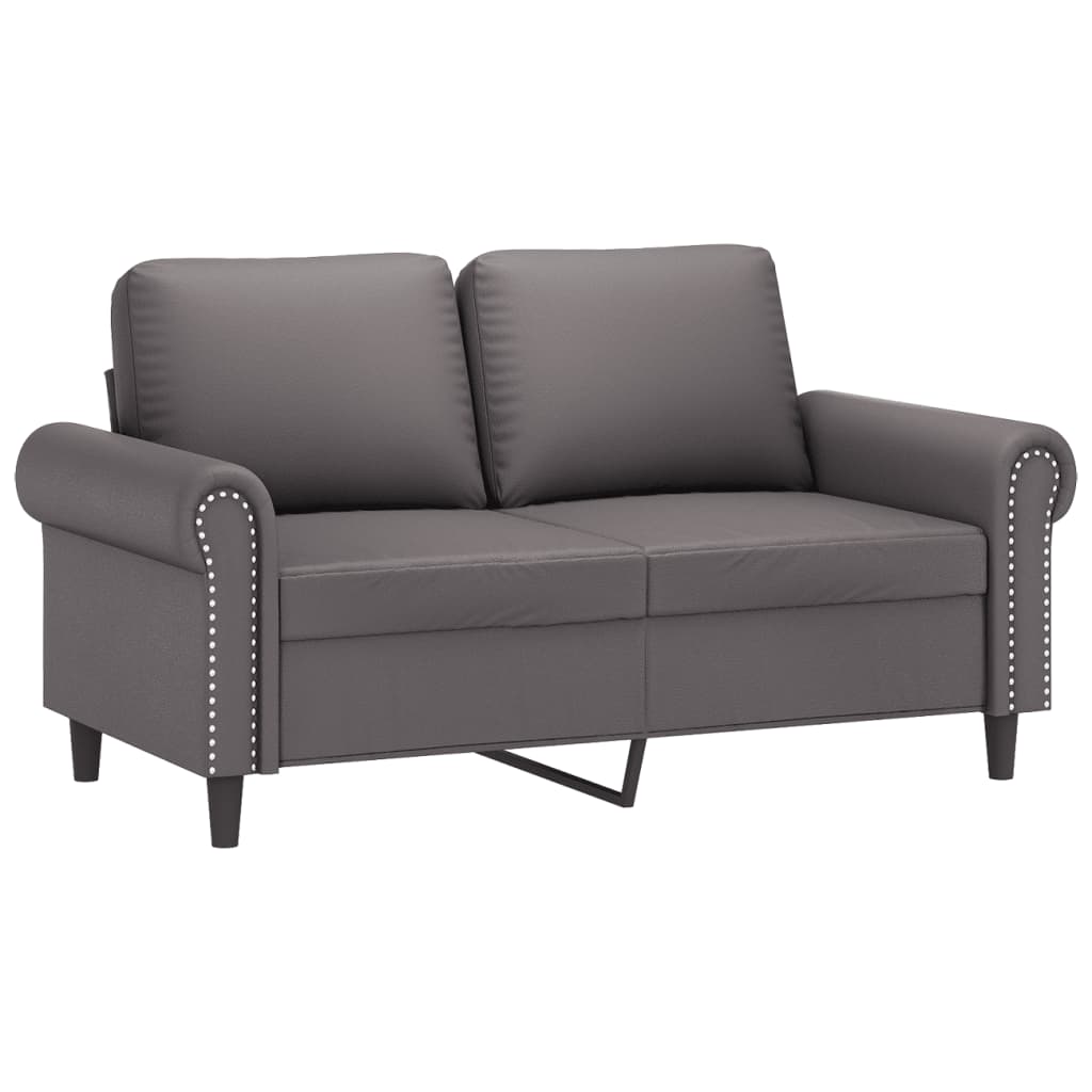 vidaXL 3-delige Loungeset met kussens kunstleer grijs afbeelding