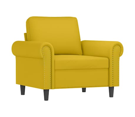 vidaXL 4-dielna sedacia s&uacute;prava s vank&uacute;&scaron;mi žlt&aacute; l&aacute;tka