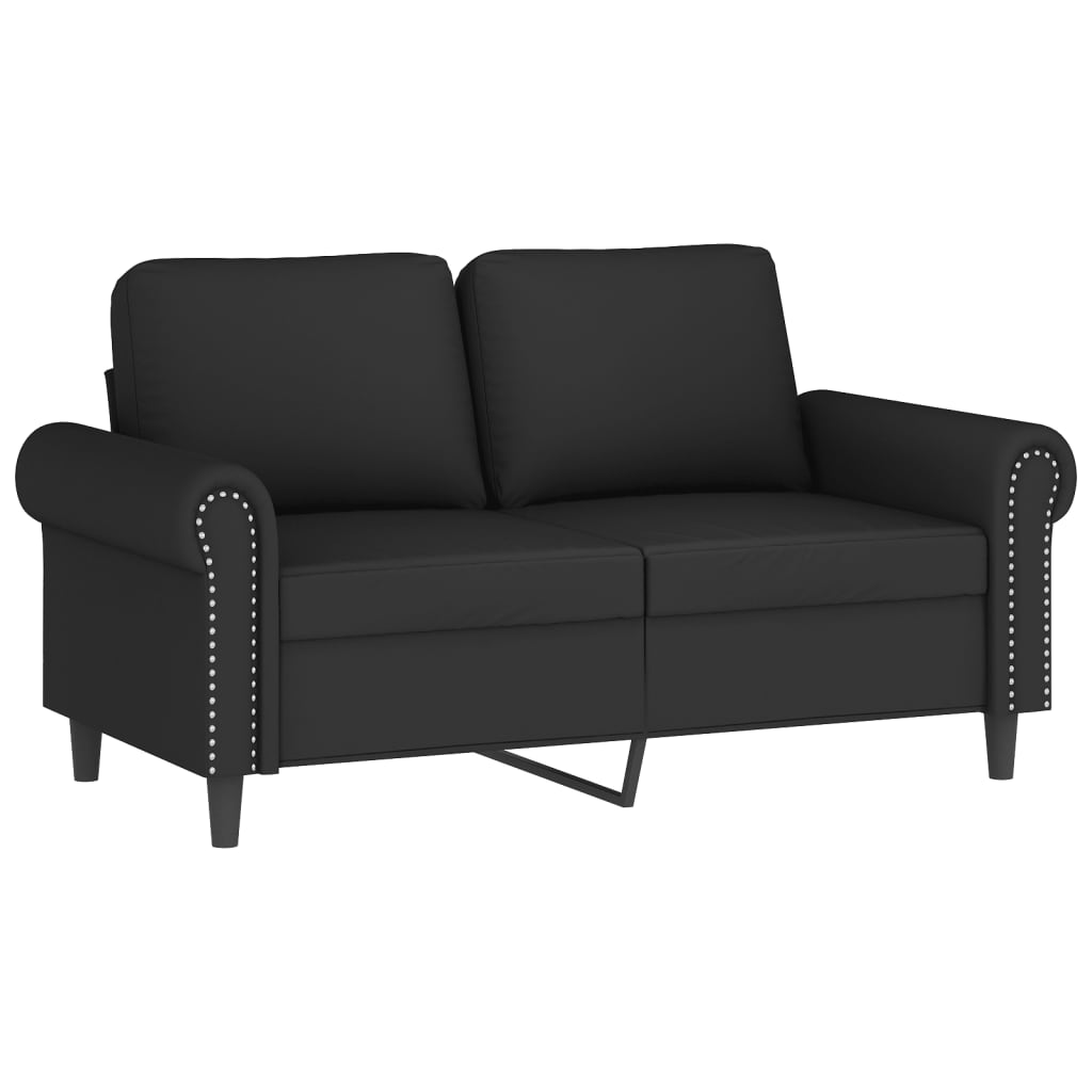 vidaXL 2-delige Loungeset met kussens fluweel zwart afbeelding