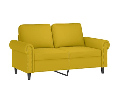 vidaXL 2-delige Loungeset met kussens fluweel geel