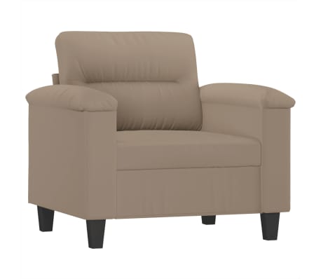 vidaXL Ensemble de canap&eacute;s 3 pcs avec coussins Taupe Tissu microfibre
