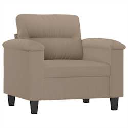 vidaXL Ensemble de canap&eacute;s 3 pcs avec coussins Taupe Tissu microfibre