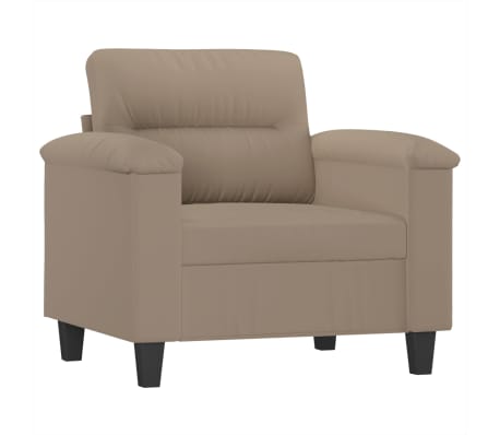 vidaXL Комплект дивани 4 части с възглавници таупе плат микрофибър