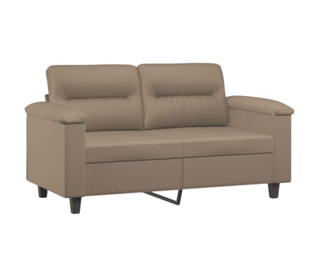 vidaXL 2-delige Loungeset met kussens kunstleer cappuccino