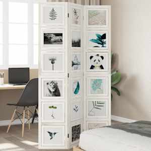 Paravan 3-delni bel trden les pavlovnije