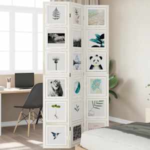 Paravan 3-delni bel trden les pavlovnije