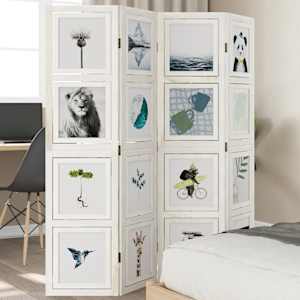 Paravan 4-delni bel trden les pavlovnije