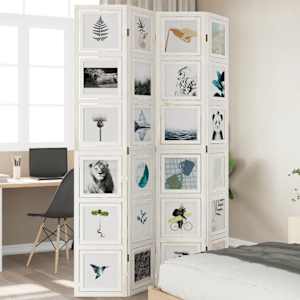 Paravan 4-delni bel trden les pavlovnije