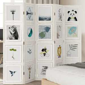 Paravan 5-delni bel trden les pavlovnije