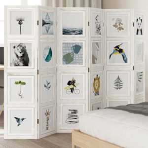 Paravan 6-delni bel trden les pavlovnije