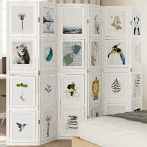 Paravan 6-delni bel trden les pavlovnije