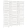 vidaXL 5 paneeliga ruumijagaja, retrovalge, Paulownia puit