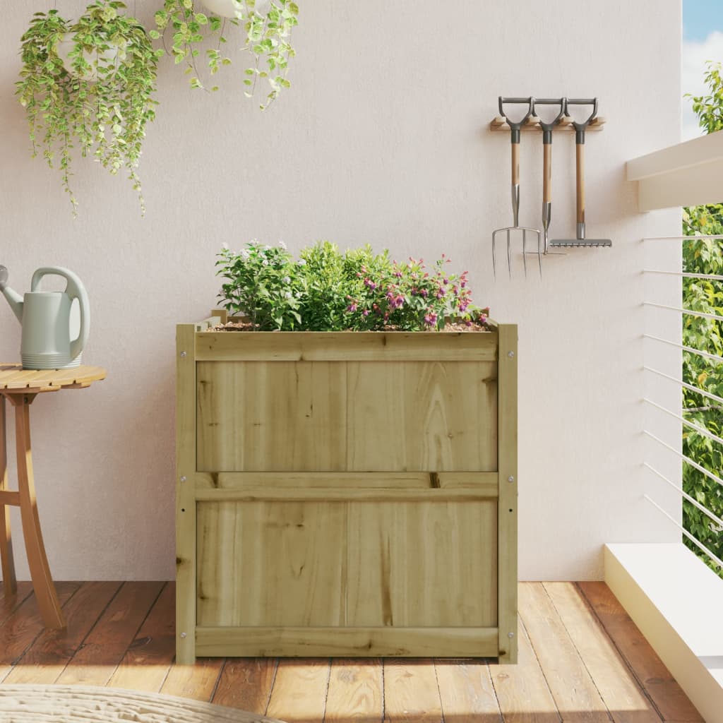 vidaXL Plantenbak 70x70x70 cm geïmpregneerd grenenhout afbeelding