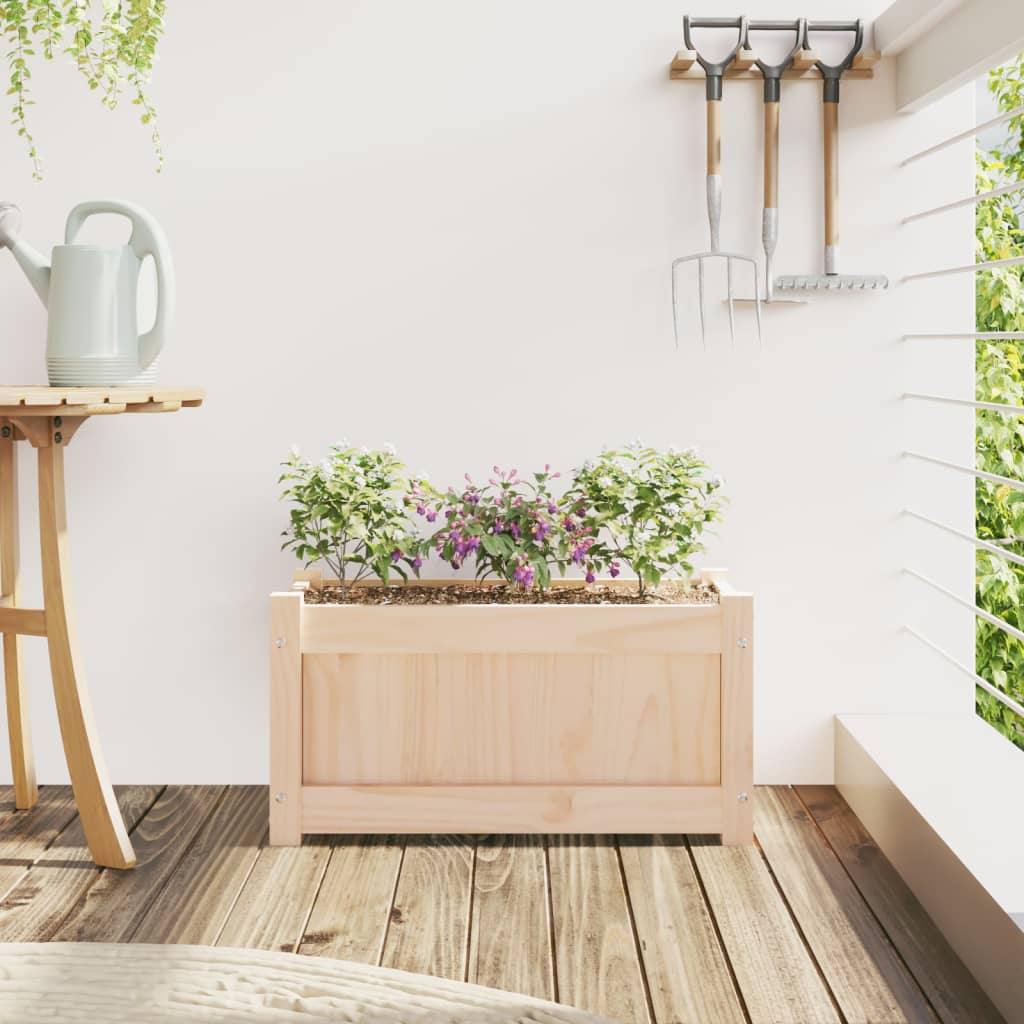 vidaXL Plantenbak 60x31x31 cm massief grenenhout afbeelding