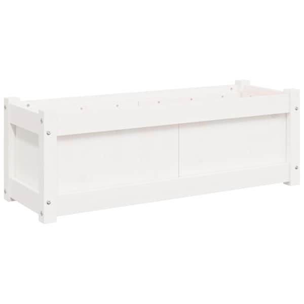 vidaXL taimekast, valge, 90 x 31 x 31 cm, m&auml;nnipuit