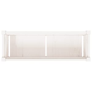 Zahradní truhlík bílý 90 x 31 x 31 cm masivní borové dřevo - obrázek 8