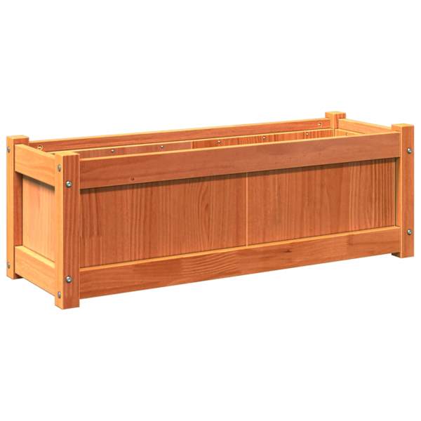 vidaXL aia taimekast, vahapruun, 90 x 31 x 31 cm, m&auml;nnipuit