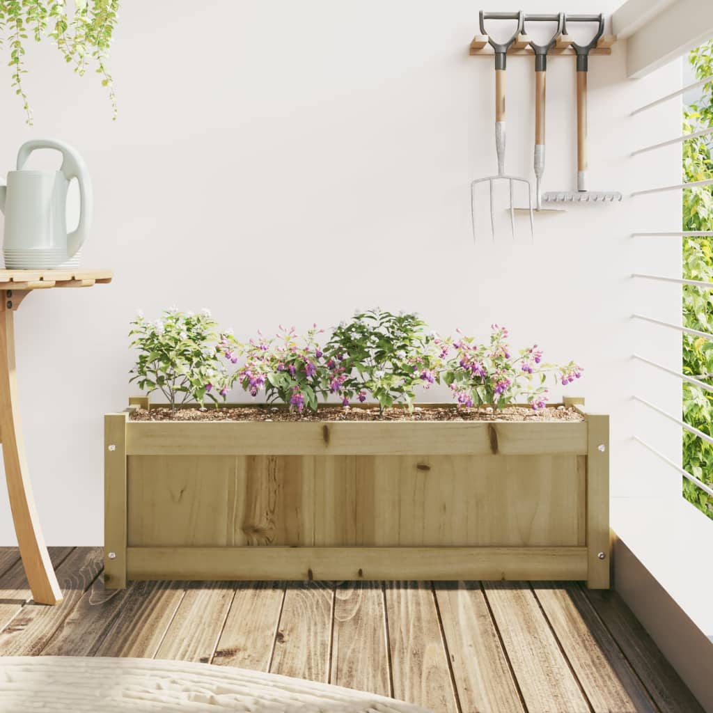 vidaXL Plantenbak 90x31x31 cm geïmpregneerd grenenhout afbeelding