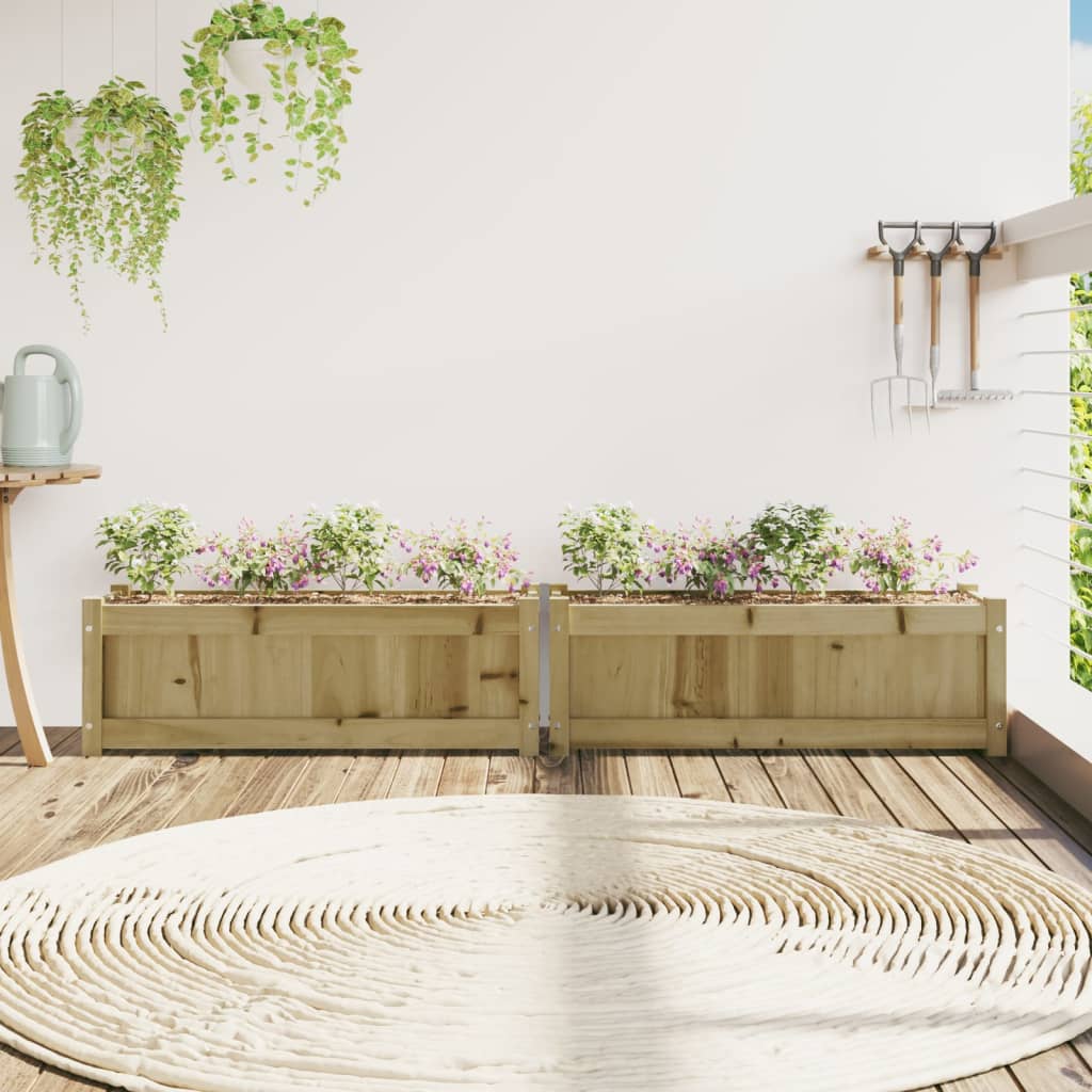 vidaXL Plantenbakken 2 st cm geïmpregneerd hout afbeelding