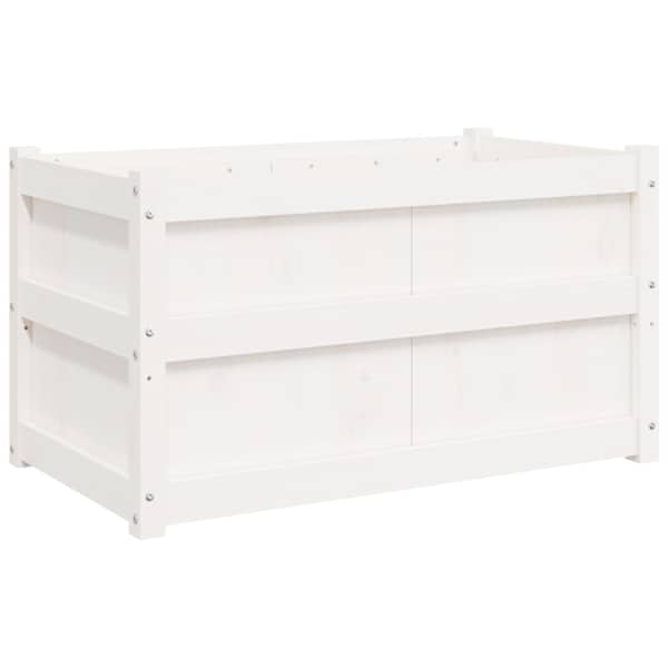 vidaXL aia taimekast, valge, 90 x 50 x 50 cm, m&auml;nnipuit