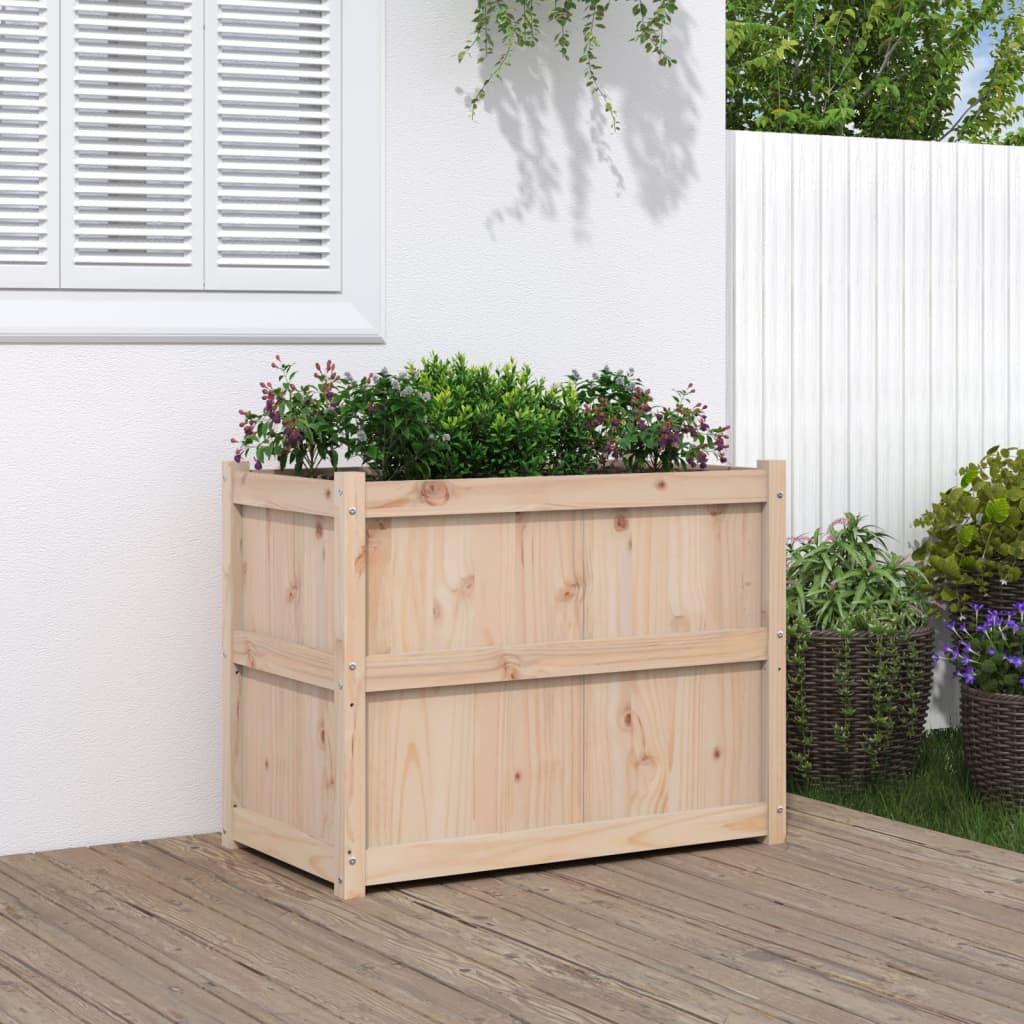 vidaXL Jardinieră de grădină, 90x50x70 cm, lemn masiv de pin