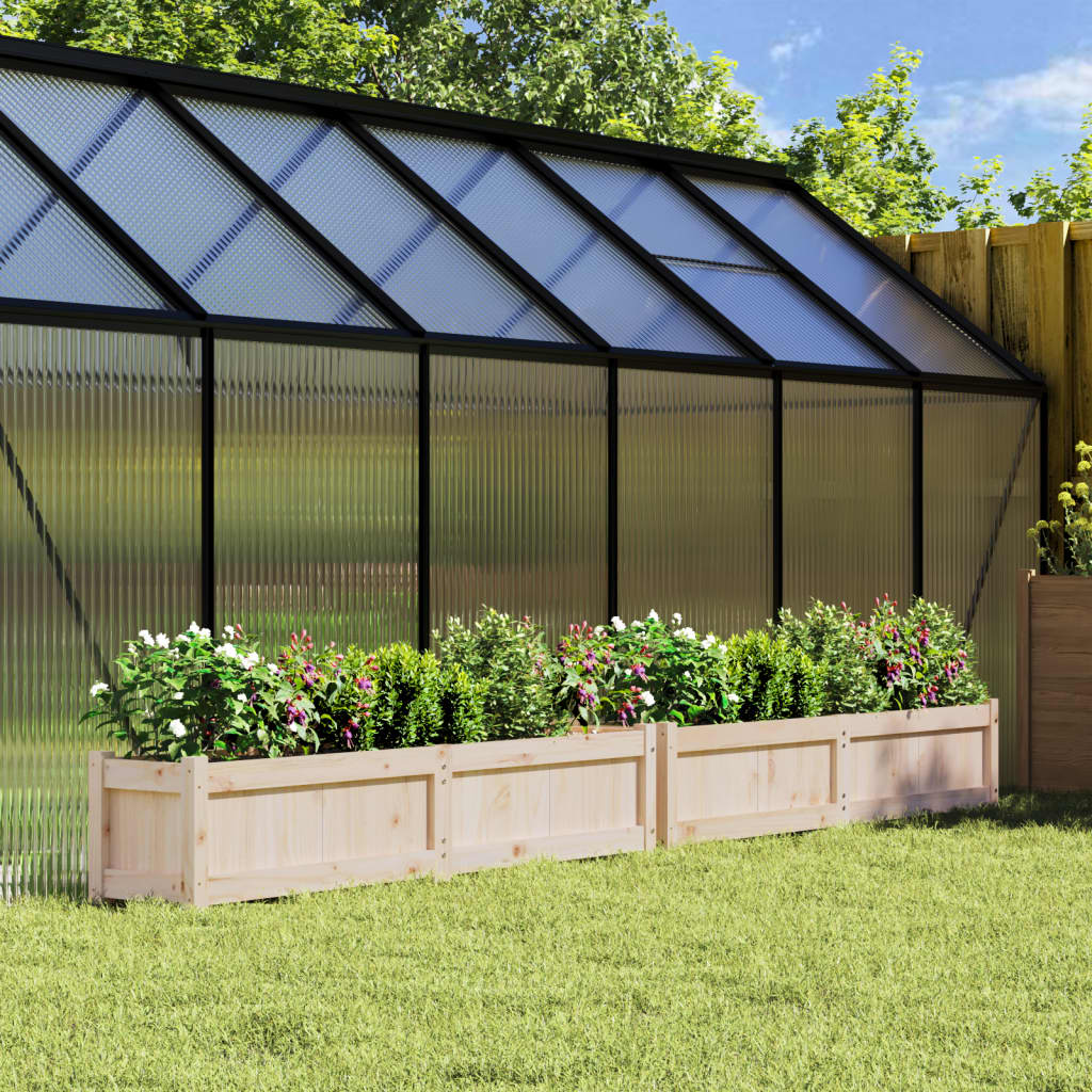 vidaXL Jardiniere de grădină, 2 buc., lemn masiv de pin