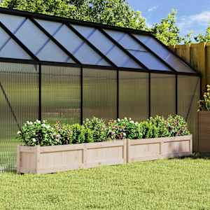 Vrtno cvetlično korito 2 kosa trdna borovina