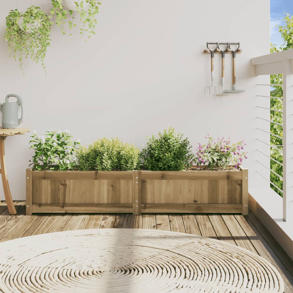 vidaXL Plantenbak 150x31x31 cm geïmpregneerd grenenhout afbeelding