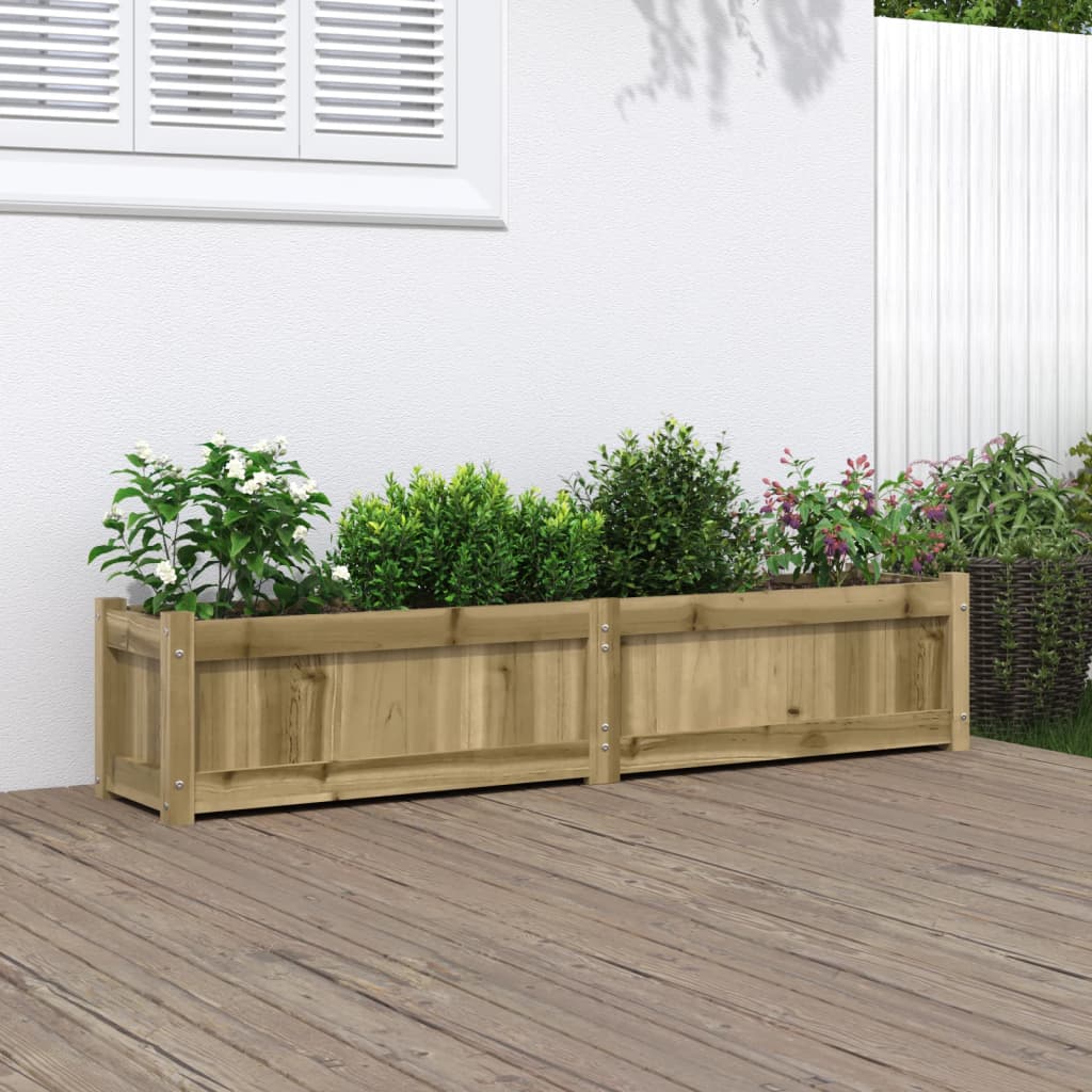 vidaXL plantekasse 150x31x31 cm imprægneret fyrretræ