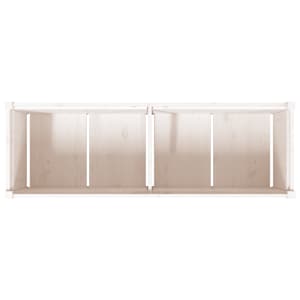 Zahradní truhlík bílý 150 x 50 x 50 cm masivní borovice - obrázek 8