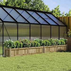 Vrtno cvetlično korito 2 kosa impregnirana borovina