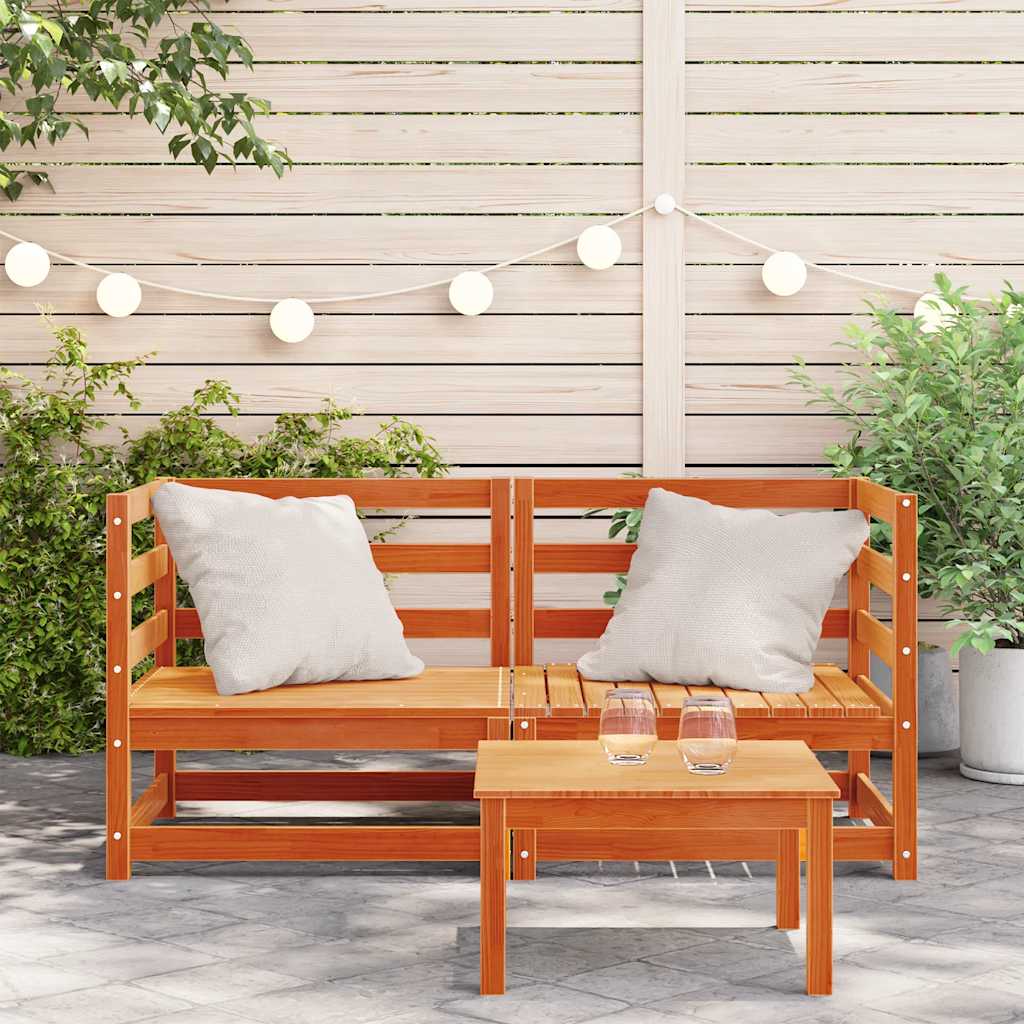 Thumbnail - vidaXL Garten-Ecksofas 2 Stk. Wachsbraun 70x70x67 cm Massivholz Kiefer