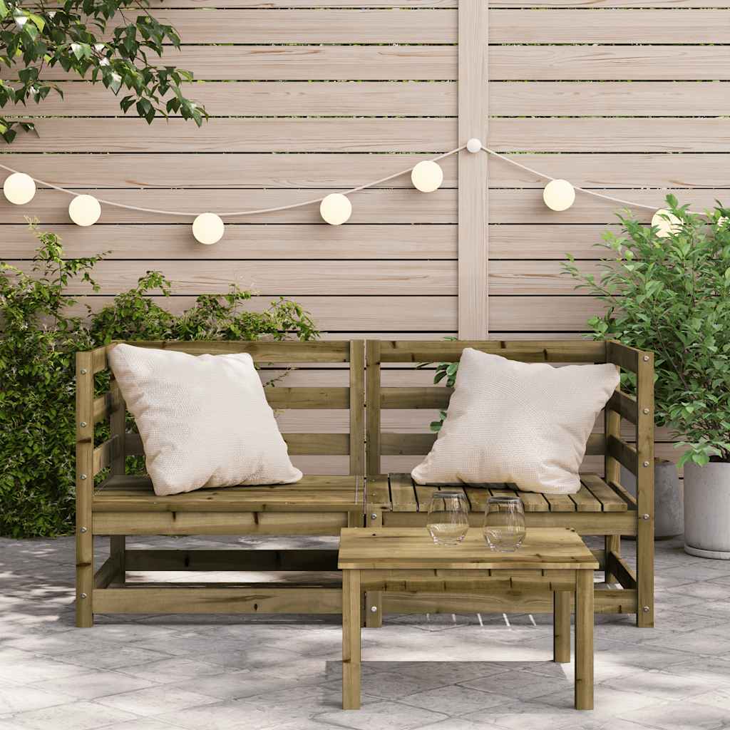 vidaXL Tuinhoekbanken 2 st 70x70x67 cm geïmpregneerd grenenhout