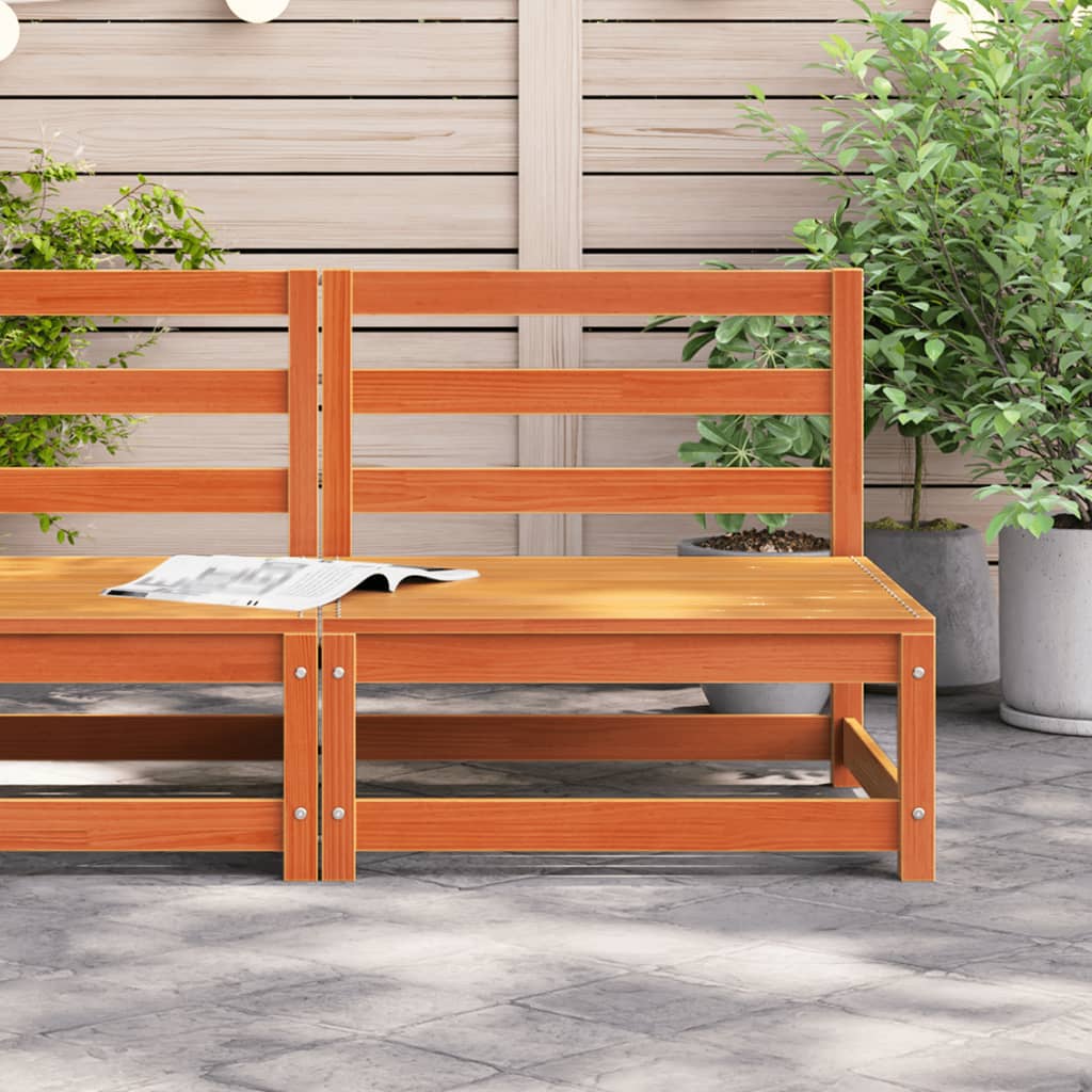 vidaXL Tuinbank zonder armleuningen 70x70x67 cm grenenhout wasbruin afbeelding