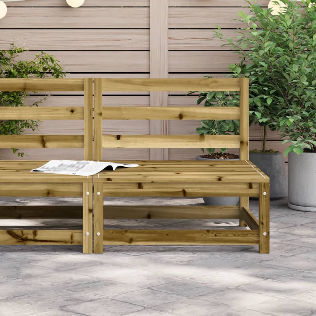 vidaXL Canapé de jardin sans accoudoirs 70x70x67 cm bois pin imprégné