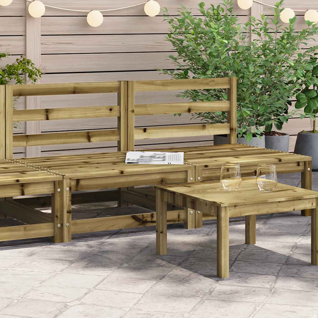 vidaXL Canapele grădină fără cotiere 2 buc. 70x70x67cm lemn pin tratat