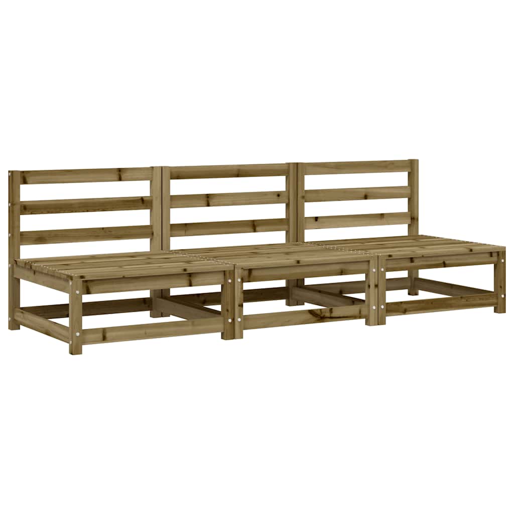 vidaXL Zahradní pohovky bez područek 3 ks 70x70x67 cm borovice
