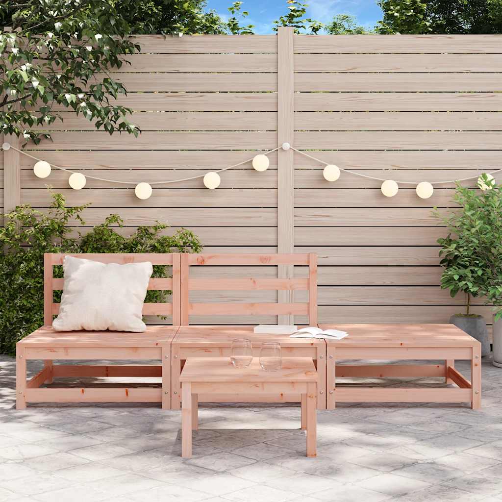 Thumbnail - vidaXL Gartensofa ohne Armlehnen mit Hocker Massivholz Douglasie
