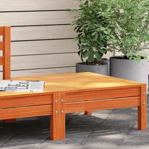 Vrtni stolček za noge voščeno rjava trdna borovina