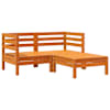 vidaXL 2-kohaline aiadiivan koos jalatoega, vahapruun, m&auml;nnipuit