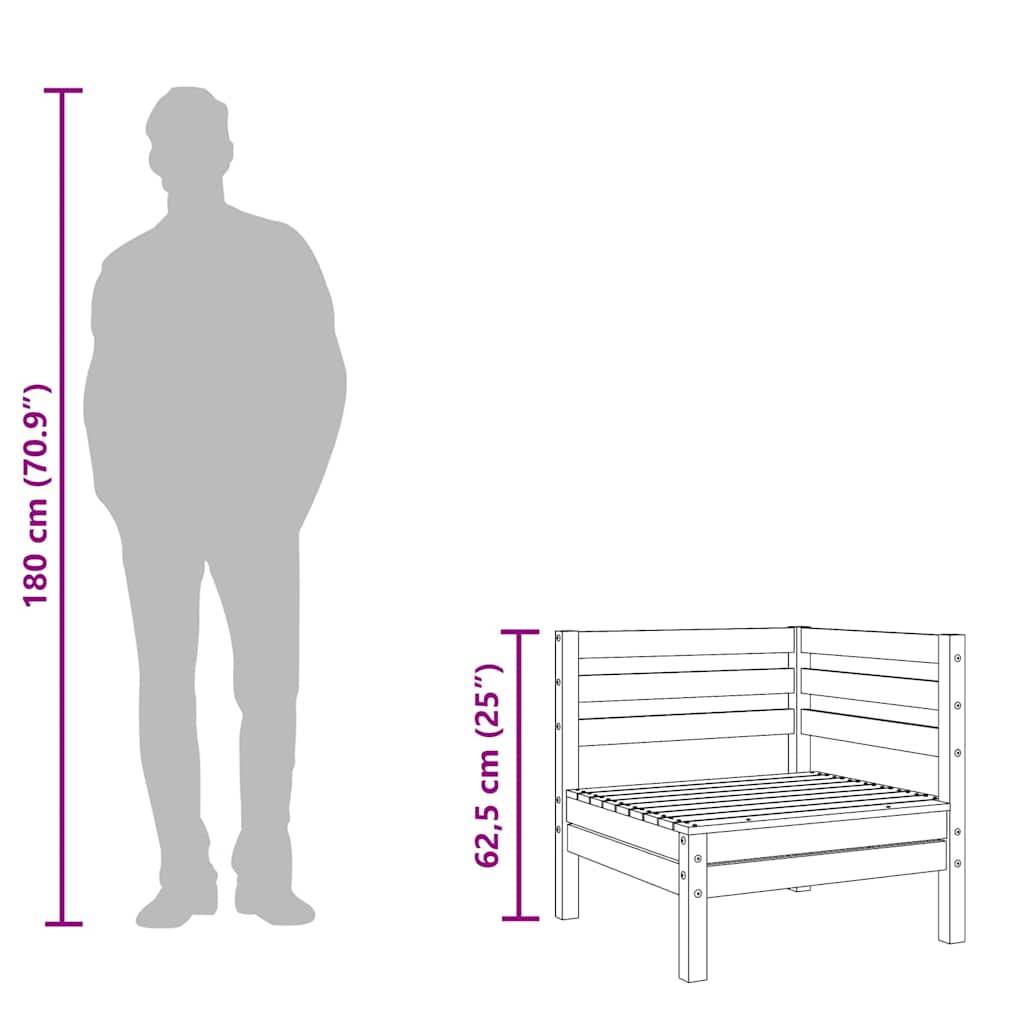 Vrtni kavč trosed impregnirana borovina - slika 11