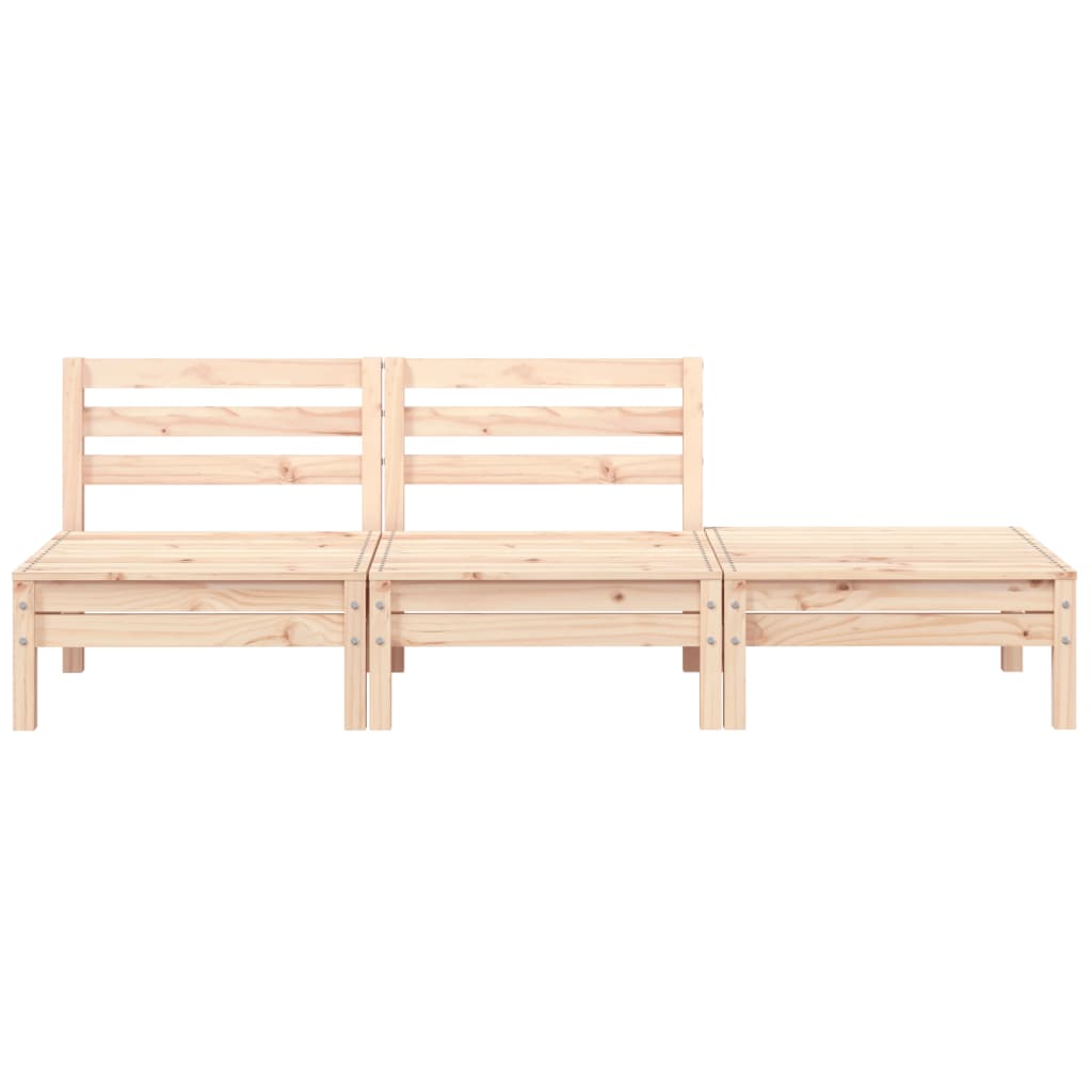 Ogrodowa sofa 3-osobowa, lite drewno sosnowe