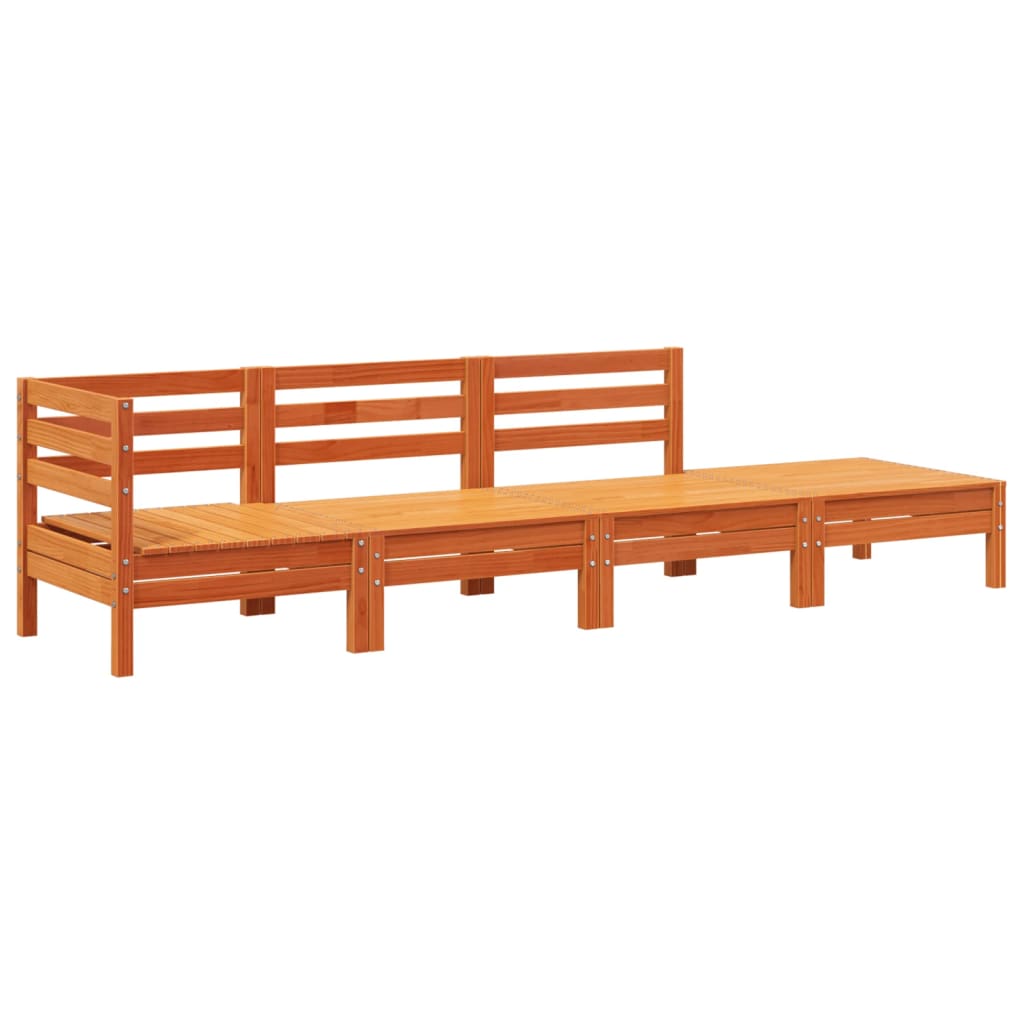 Patio Furniture Outdoor Sectional Conversation Set Solid Wood Pine vidaXL - Picture 75 of 98