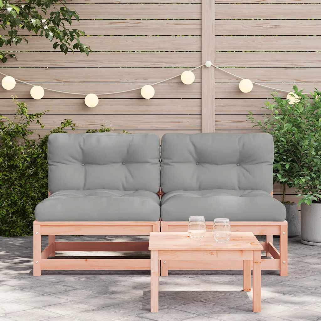 Thumbnail - vidaXL Gartensofas ohne Armlehnen mit Kissen 2 Stk. Douglasienholz