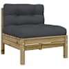 vidaXL Patio Sofa Vacuum pressure treated pine wood, Oxford fabric