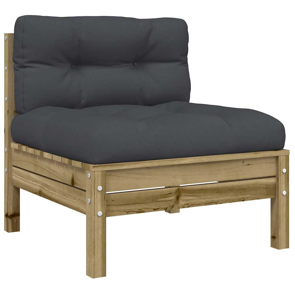 Thumbnail - vidaXL Gartensofa ohne Armlehnen mit Kissen Kiefernholz