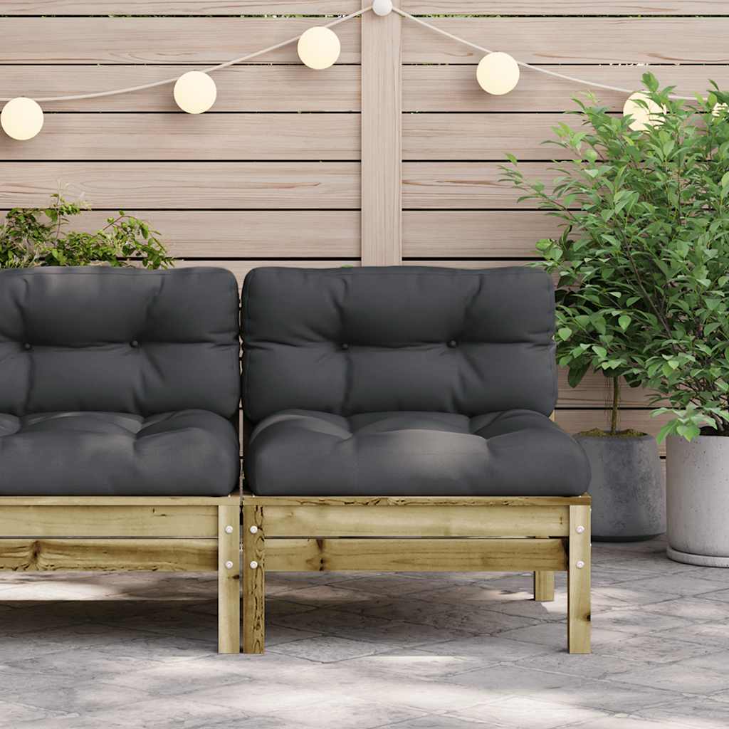 Thumbnail - vidaXL Gartensofa ohne Armlehnen mit Kissen Kiefernholz
