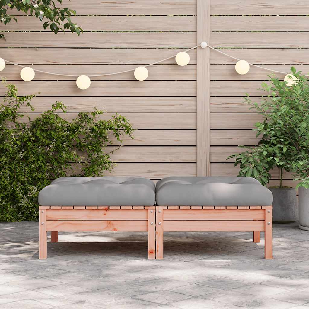 Thumbnail - vidaXL Gartenhocker mit Kissen 2 Stk. Massivholz Douglasie