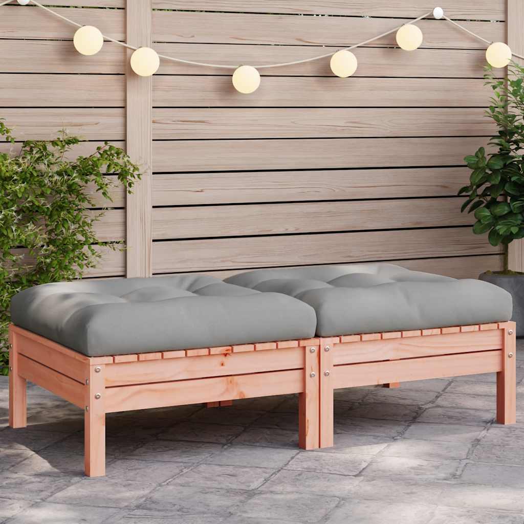 Thumbnail - vidaXL Gartenhocker mit Kissen 2 Stk. Massivholz Douglasie
